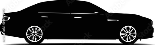 Executive luxury sedan silhouette representing corporate elegance