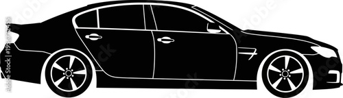 Executive luxury sedan side profile for premium transport services