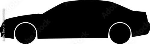 Executive luxury sedan silhouette for business transport