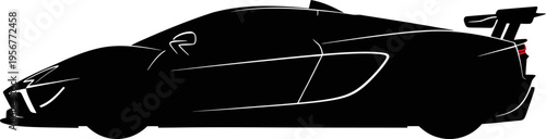 Exotic supercar silhouette representing speed and automotive luxury