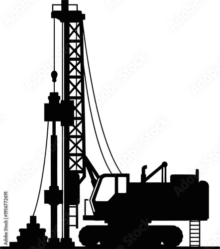 Heavy duty drilling rig machine for construction and mining