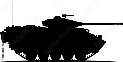 Heavy main battle tank silhouette