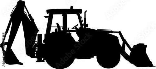 Industrial backhoe loader excavator figure