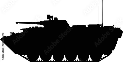 Main battle tank heavy military armor silhouette