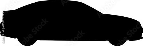 Midsize family sedan passenger car profile figure