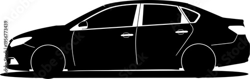 Modern passenger sedan profile for urban commuting