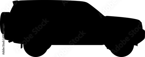 Rugged off-road 4x4 suv silhouette