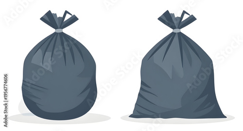 garbage, bag, trash, waste, rubbish, bin, disposal, refuse, litter, junk, plastic, sack, black, tied, knot, household, cleaning, sanitation, hygiene, dirty, mess, recycling, environment, eco, pollutio