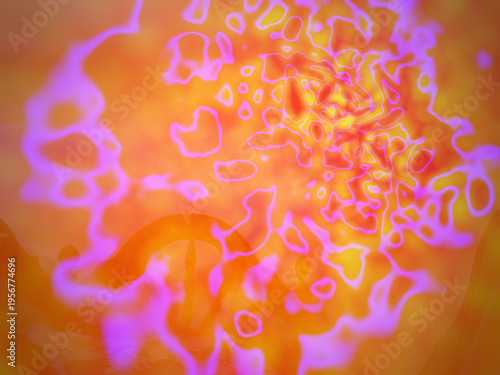 Abstract vibrant background with colorful glowing fluid shapes and neon pink energy lines. Dynamic digital art design for modern tech, music posters, and creative projects.