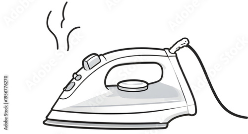 iron, appliance, electric, household, home, tool, equipment, laundry, clothes, clothing, fabric, textile, ironing, press, steam, heat, hot, clean, cleaning, domestic, housework, chores, utility, devic