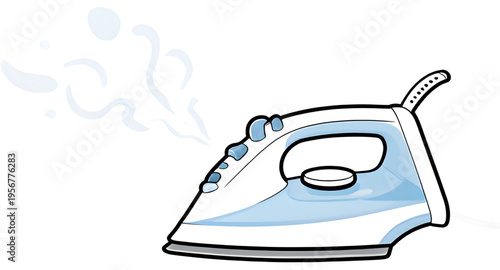 electric, iron, appliance, household, home, tool, equipment, laundry, clothes, clothing, fabric, textile, ironing, press, steam, heat, hot, clean, cleaning, domestic, housework, chores, utility, devic