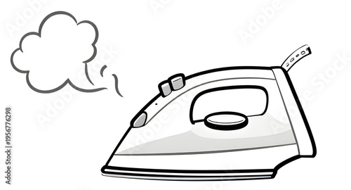 electric, iron, appliance, household, home, tool, equipment, laundry, clothes, clothing, fabric, textile, ironing, press, steam, heat, hot, clean, cleaning, domestic, housework, chores, utility, devic