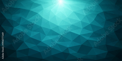 Abstract blue geometric wallpaper featuring a digital mosaic pattern of triangular polygons and diamond shapes in a light vector art style for a modern technology backdrop design