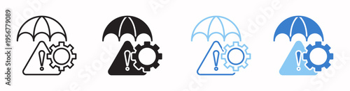 Risk Mitigation Vector Illustration In Multistyle