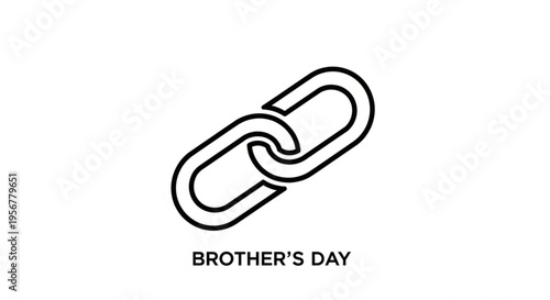 Brother's day chain link symbol for brotherhood and bonding