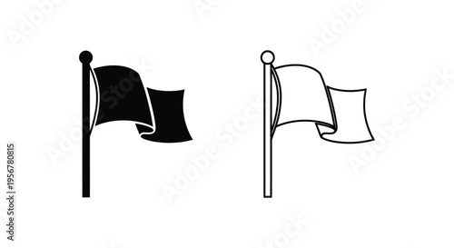 Set of 2 flag icons vector