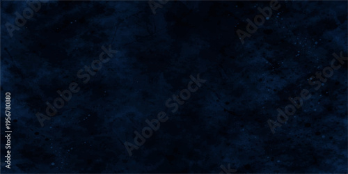 Dark blue grunge abstract background with smoky texture and cloudy sky design