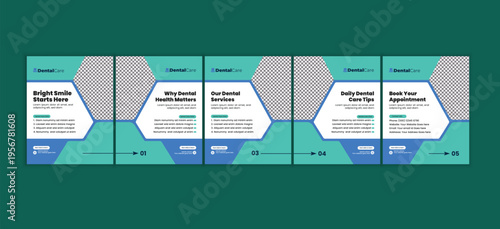 Dental Health Care Social Media Carousel Post Template