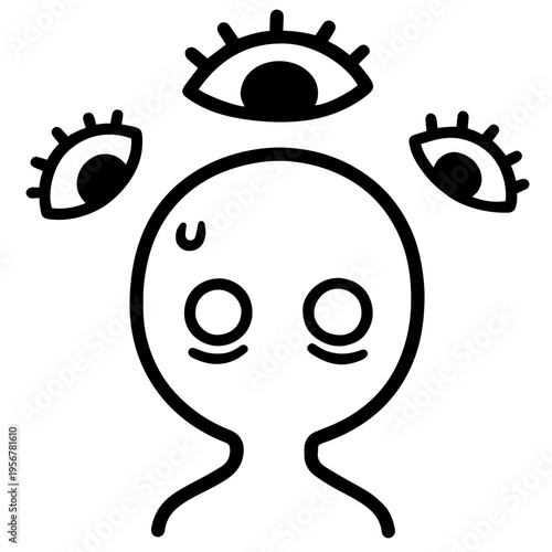 Social Anxiety with Eyes Watching Above Head, Fear of Judgment and Spotlight Effect