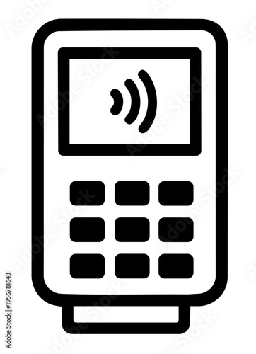 Contactless Payment Terminal, Card Reader POS Machine for PIN Code and NFC Transaction