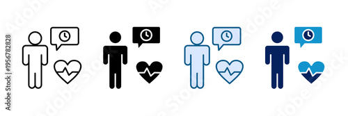 Canvas-taulu Life Expectancy Icon Set Multiple Style Collection