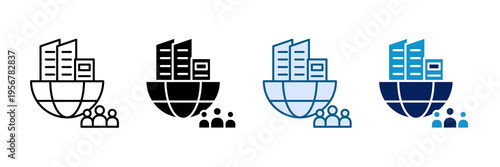 Urban Population Icon Set Multiple Style Collection