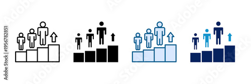 Population Growth Icon Set Multiple Style Collection