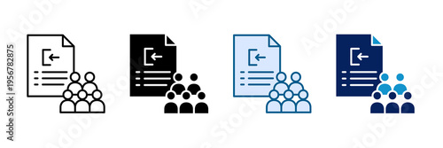 Refugee Data Icon Set Multiple Style Collection