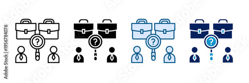 Recruitment Icon Set Multiple Style Collection