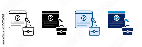 Job Posting Icon Set Multiple Style Collection