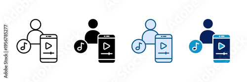 Content Creator Icon Set Multiple Style Collection