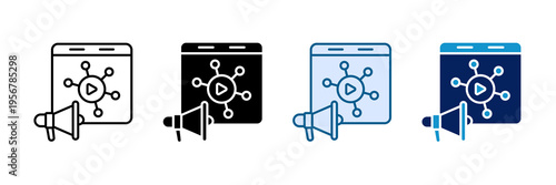 Viral Content Icon Set Multiple Style Collection