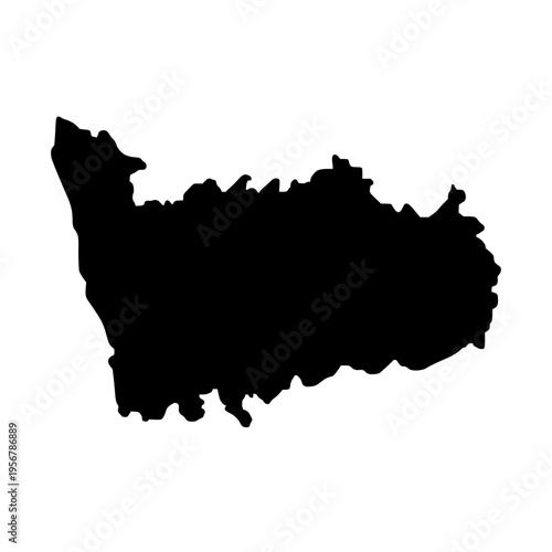 Porto Portugal map silhouette vector illustration
