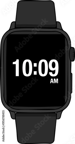 Modern Digital Smartwatch Vector Icon