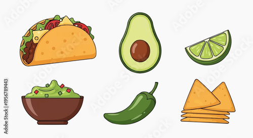 Delicious Mexican Food and Ingredients with Vibrant Colors