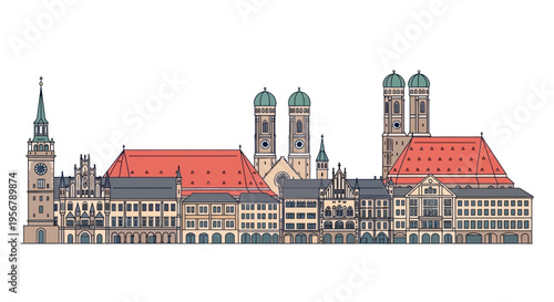 Munich New Town Hall Building Architecture.