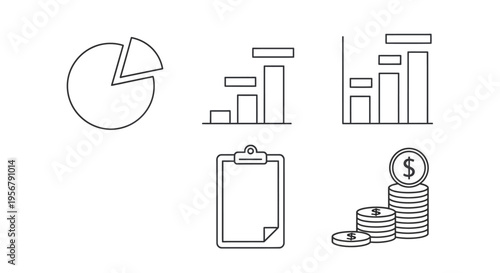 Financial Business Economy Icons.