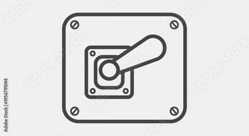 Simple Line Art Toggle Switch Icon.