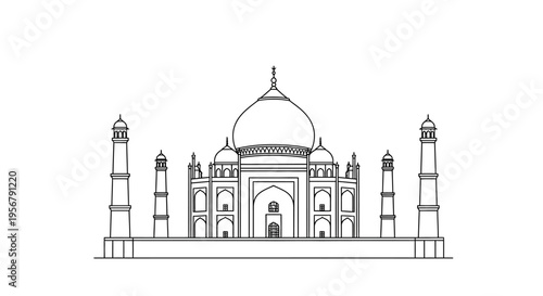 Taj Mahal Architecture Building Design.