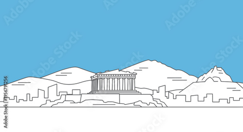 The Parthenon in Athens Greece.