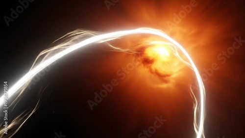 Abstract Solar Flare and Magnetic Field Loop in Deep Space, Cosmic Energy Burst