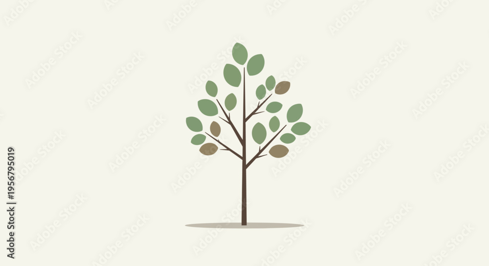 Obraz premium Small tree with green leaves growing 2.