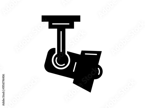 Black spotlight icon in a simple flat silhouette style.