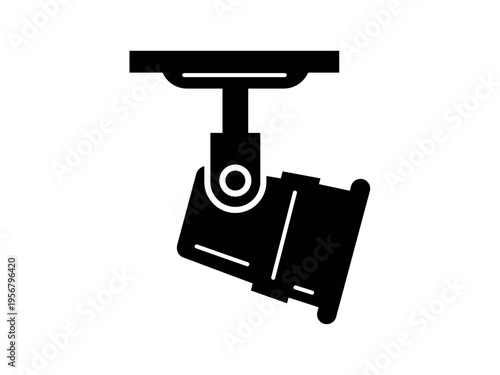 Black spotlight icon in a simple flat silhouette style.