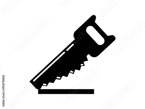 Black chainsaw icon in a simple flat silhouette style.