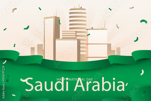 Saudi National Day Realistic Background Saudi National Day_OK1