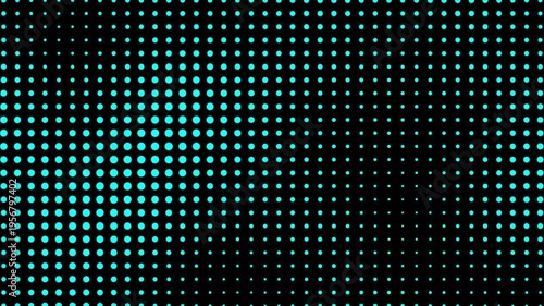 Abstract blue dots pattern on black background, modern tech motion background