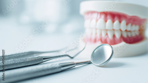 清潔な歯と歯茎の3Dモデル｜歯科治療・口腔ケアイメージ