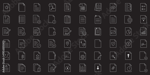 calendar date management line icon set