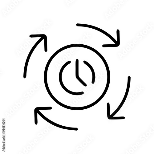 Circular Time Flow Icon